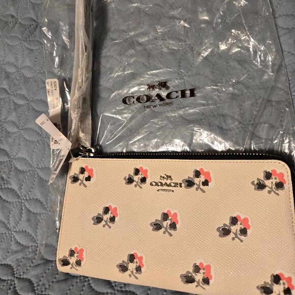 Coach Zipper Wallet Floral Print - Picture 2 of 5